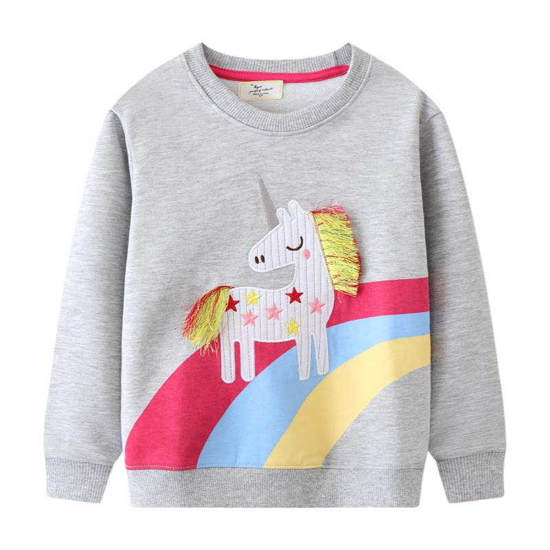 Embroidery Unicorn - Jumping Meters Kaus Anak Perempuan Musim