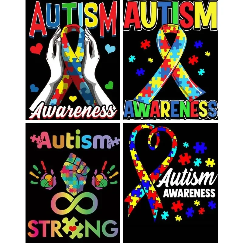 Embroidery Quote - 5d Kutipan Autisme Lukisan Berlian Kesadaran