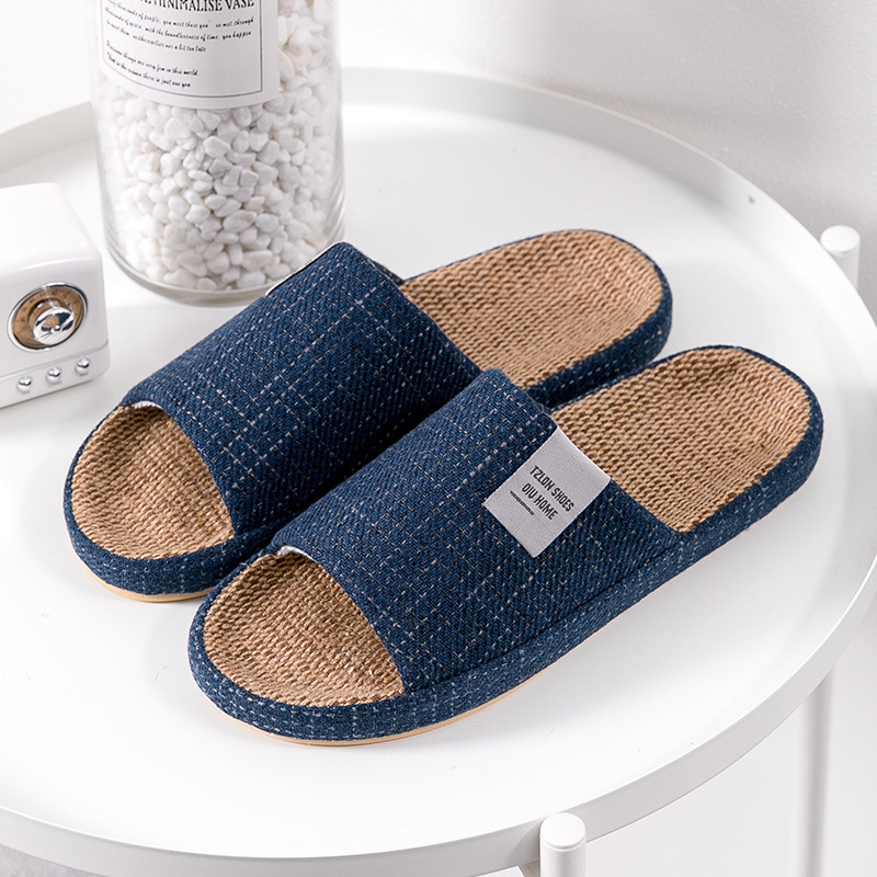Embroidery Flat Shoes - Sandal Linen Pria yang Bernapas, Sepatu