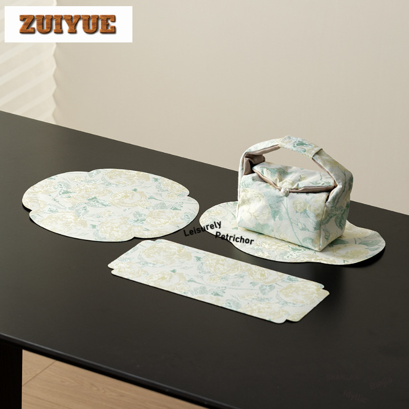 Embroidery Roses - Alas Meja Teh Bordir Brokat Motif