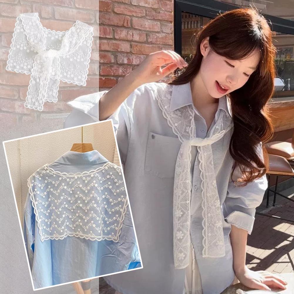 Embroidery Shawl - Syal Selendang Renda Prancis untuk Wanita