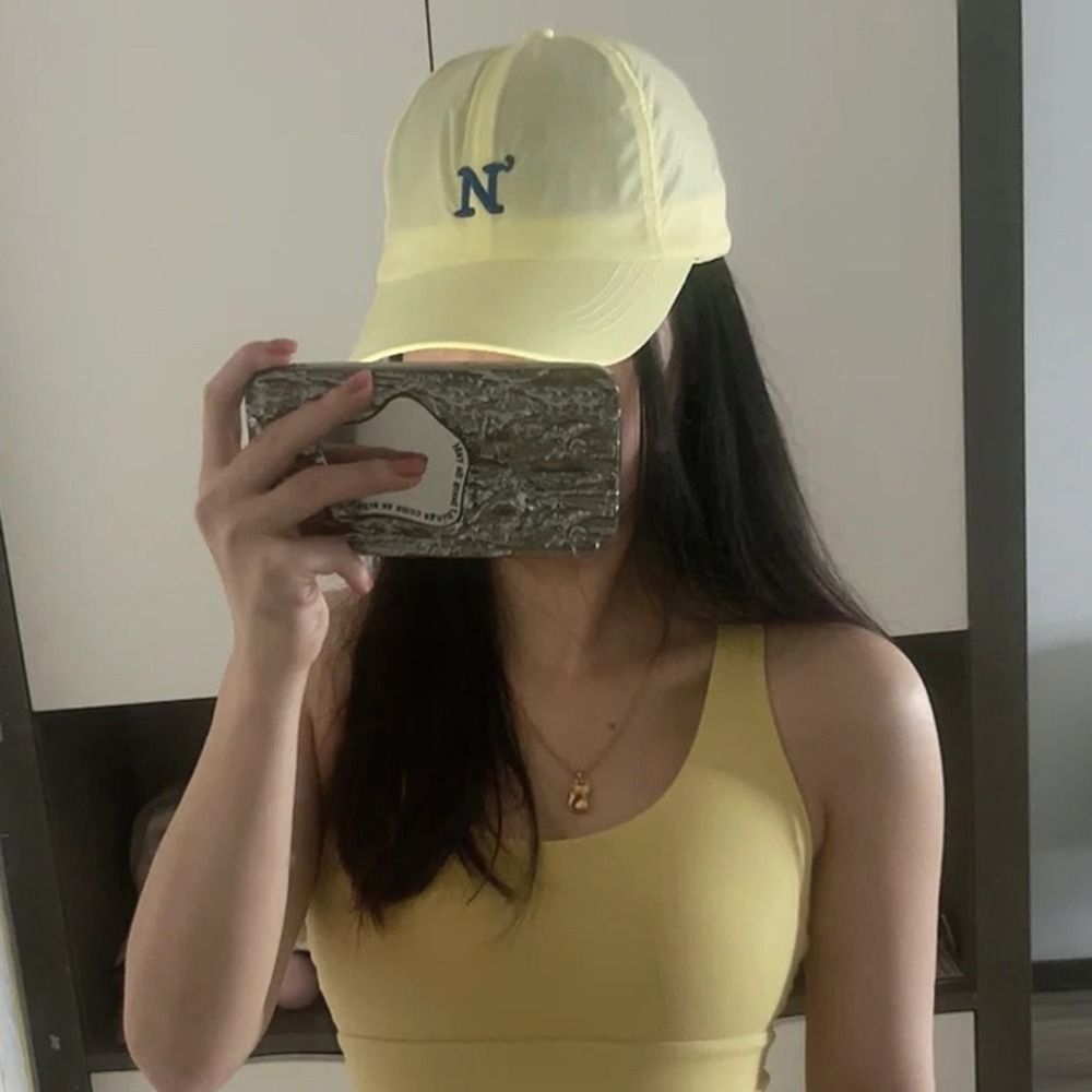 Embroidery Letter N - Topi Bisbol Cepat Kering Bordir Huruf