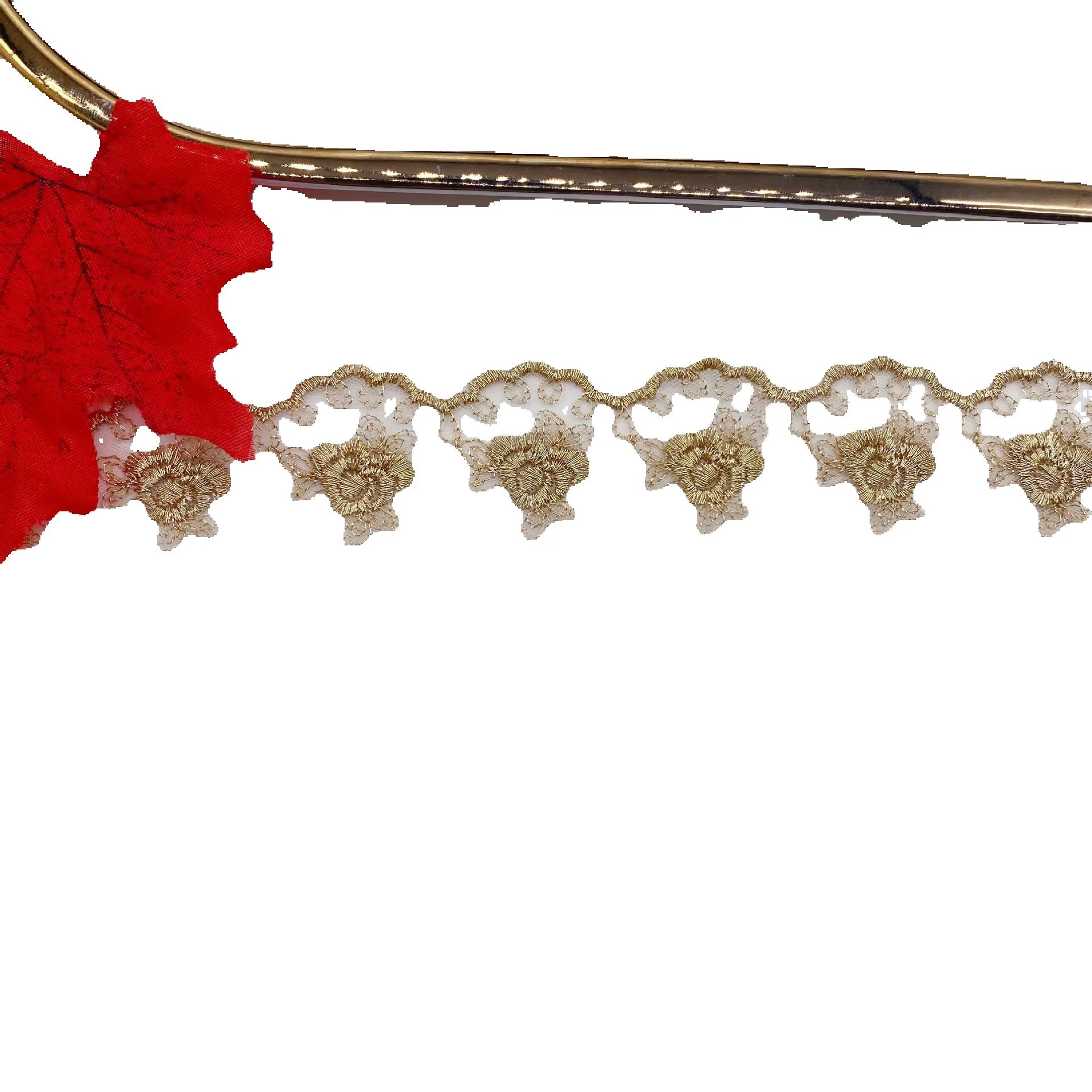 Embroidery Roses - Bordir Benang Emas Bunga Mawar Renda