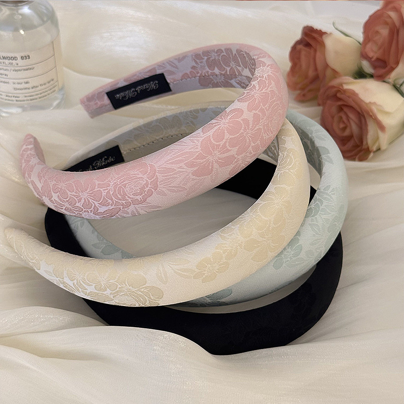 Embroidery Roses - Bando spons bordir bunga mawar wanita,