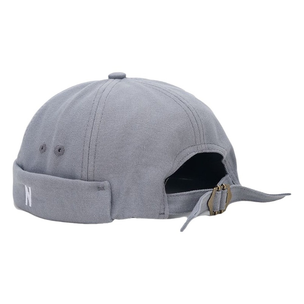 Topi Kasual Katun Tanpa Pinggi - Embroidery Letter N ulasan dan harga