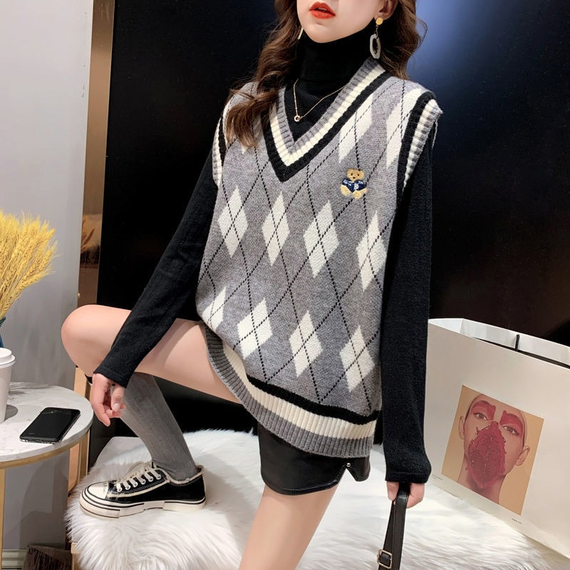 Rompi Rajut Merah untuk Wanita - Embroidery Vest ulasan dan harga