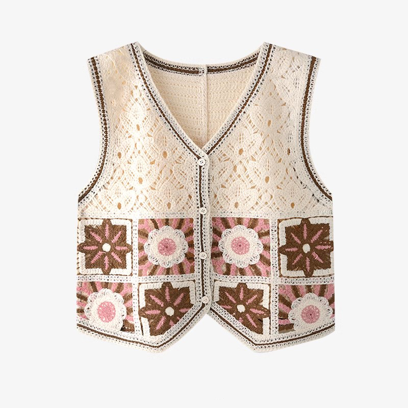 Rompi Rajut Persegi Nenek Wani - Embroidery Vest ulasan dan harga