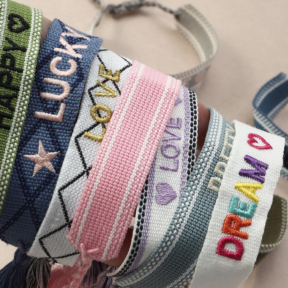 n Sle Gelang Tenun Rumbai Bord - Embroidery Letter N ulasan dan harga