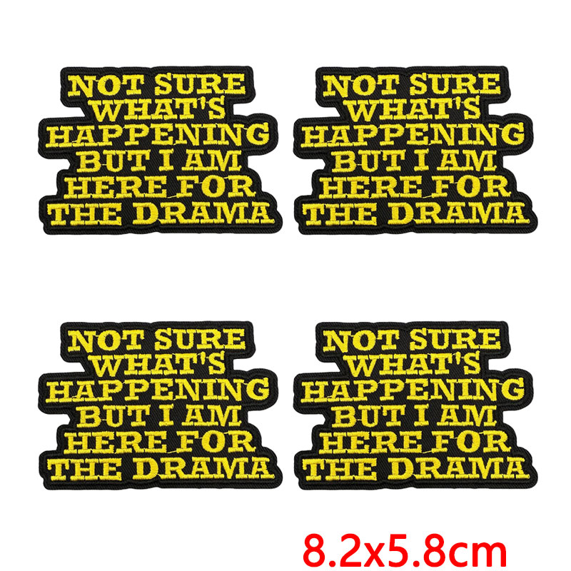 10Pcs Patch Bordir Kutipan Sar - Embroidery Quote ulasan dan harga