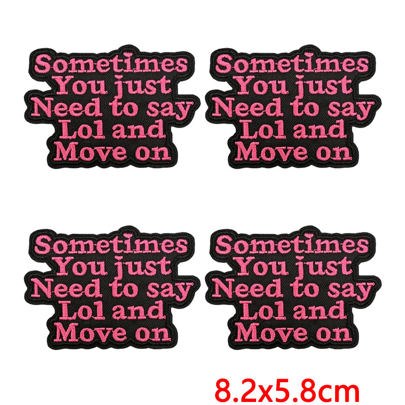 10Pcs Patch Bordir Kutipan Sar - Embroidery Quote ulasan dan harga
