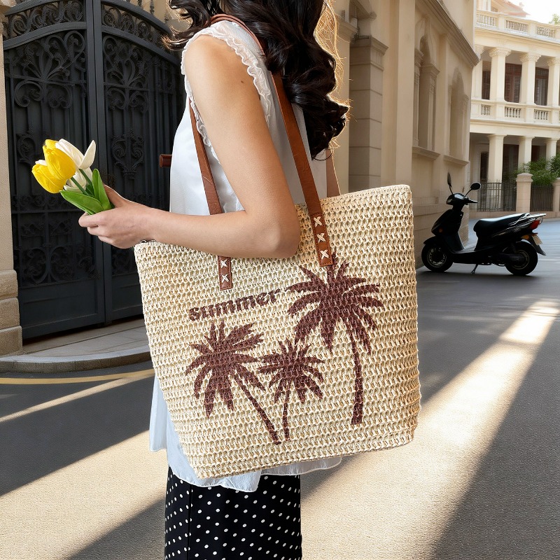 Tas Anyaman Jerami Bordir Poho - Embroidery Bali ulasan dan harga