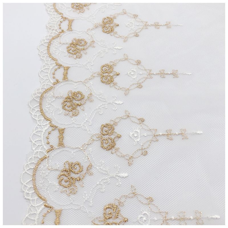 Kain Renda Mawar Benang Emas B - Embroidery Roses ulasan dan harga