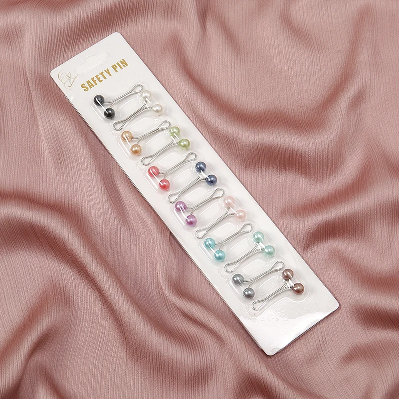 12 buah/tas syal pin jilbab Mu - Embroidery Eyebrow ulasan dan harga