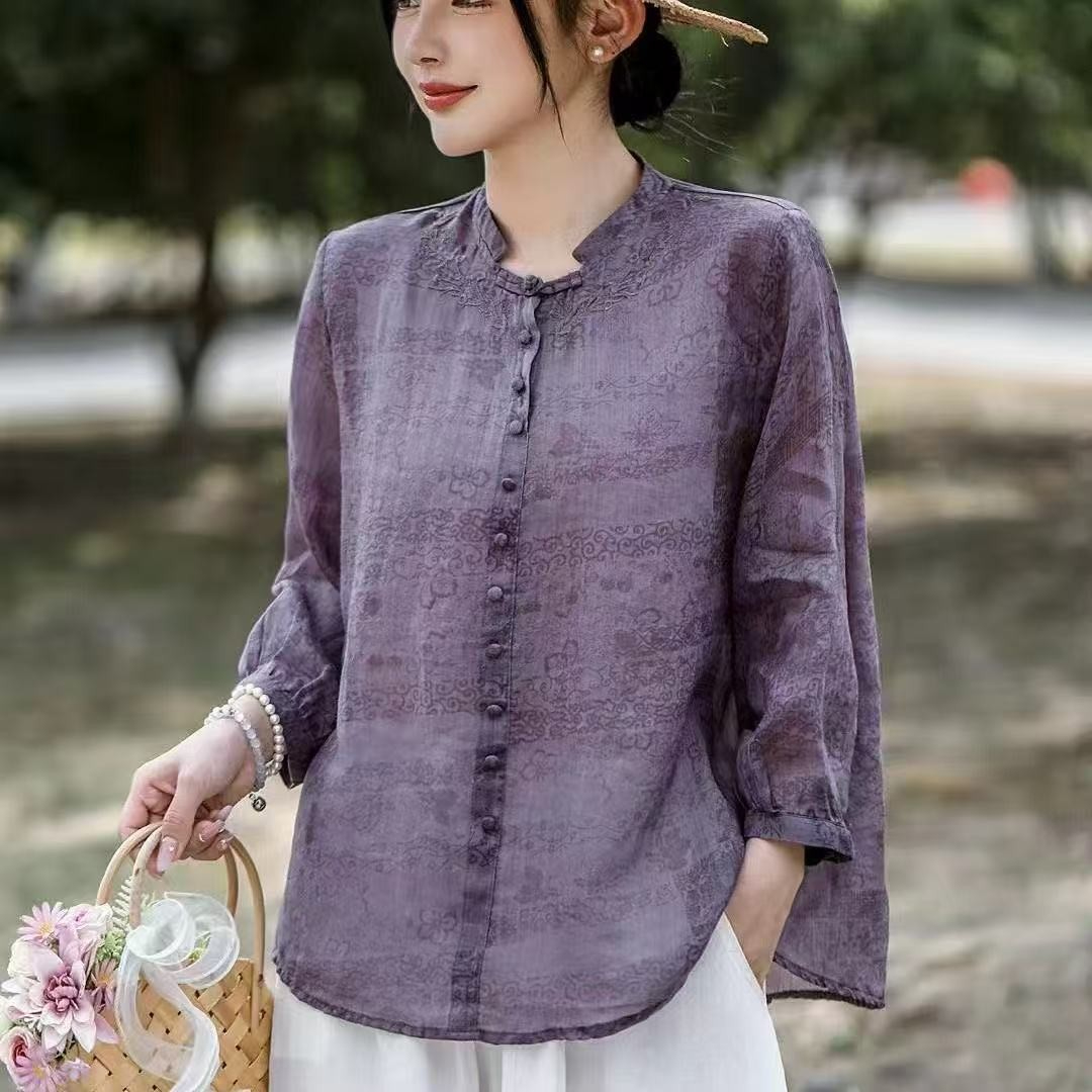 Elegan Harajuku Slim Fit Wanit - Embroidery Pashmina ulasan dan harga