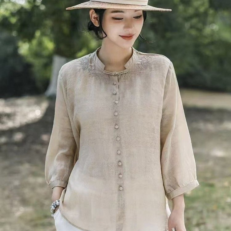 Elegan Harajuku Slim Fit Wanit - Embroidery Pashmina ulasan dan harga