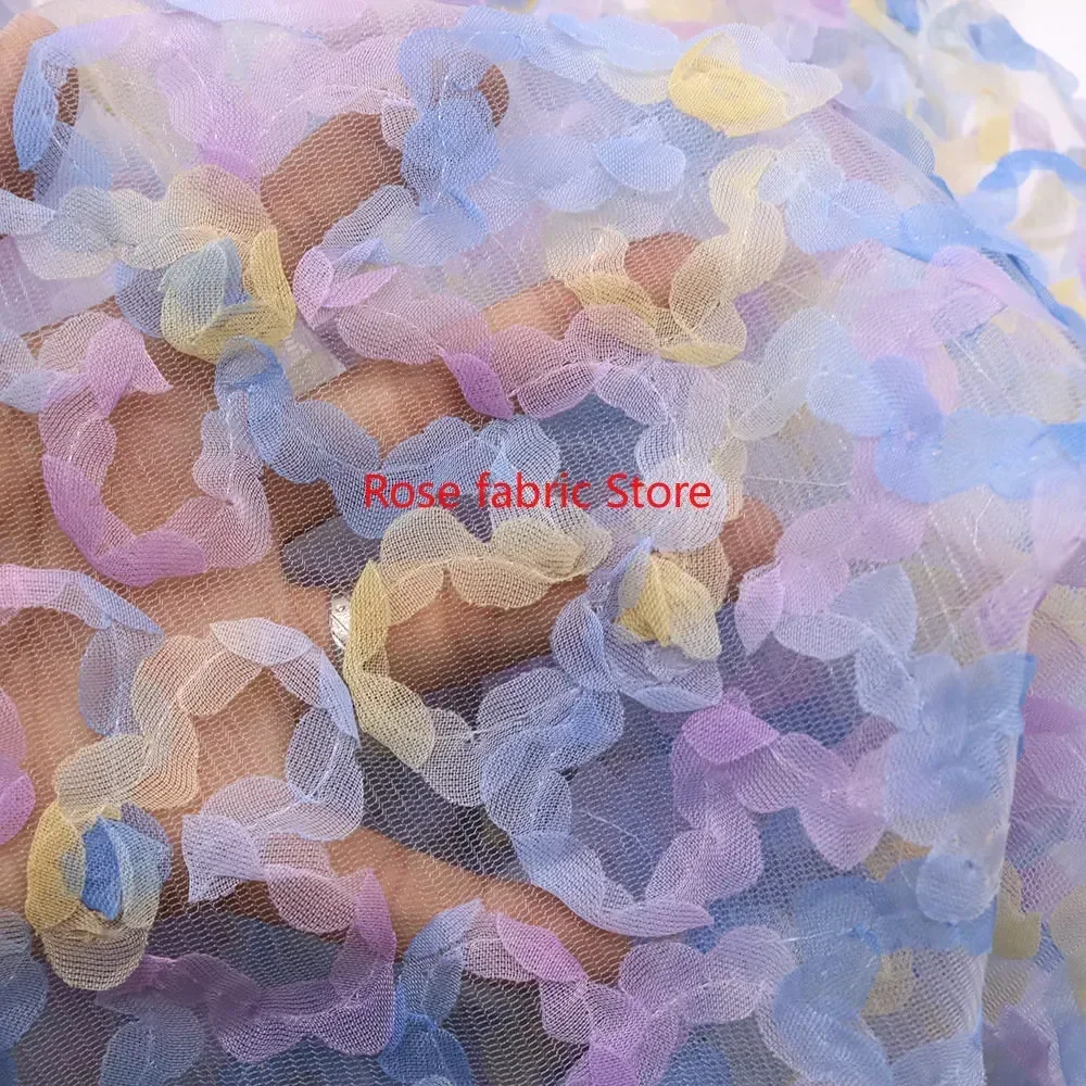 Kain renda rajutan sifon gradi - Embroidery Roses ulasan dan harga