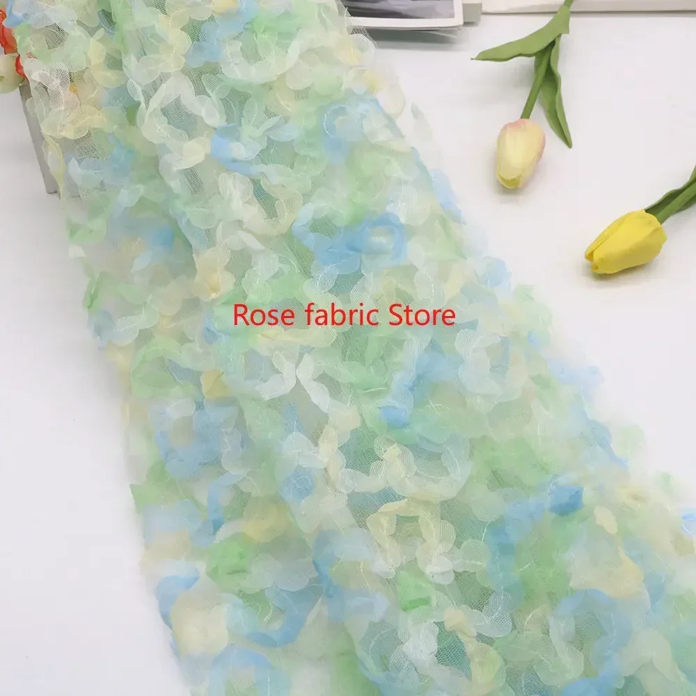 Kain renda rajutan sifon gradi - Embroidery Roses ulasan dan harga