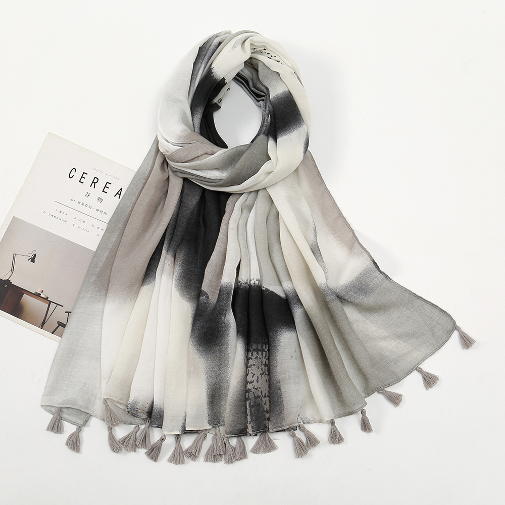 Syal selendang Viscose tipis m - Embroidery Shawl ulasan dan harga