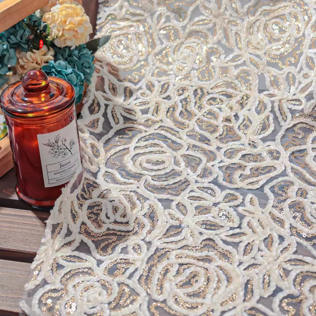 Kain Renda Bordir Mawar Berpay - Embroidery Roses ulasan dan harga