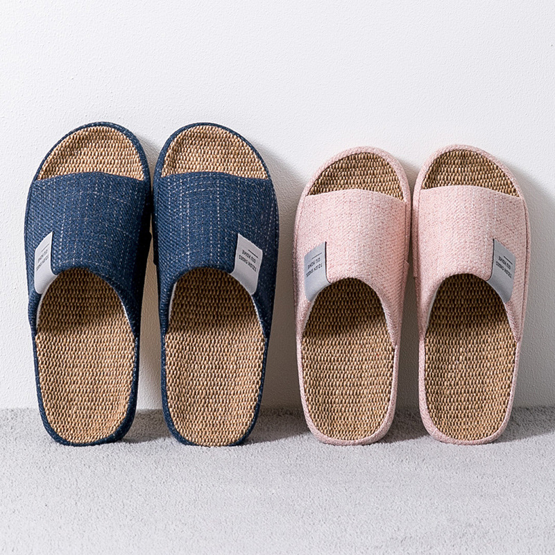 Sandal Linen Pria yang Bernapa - Embroidery Flat Shoes ulasan dan harga