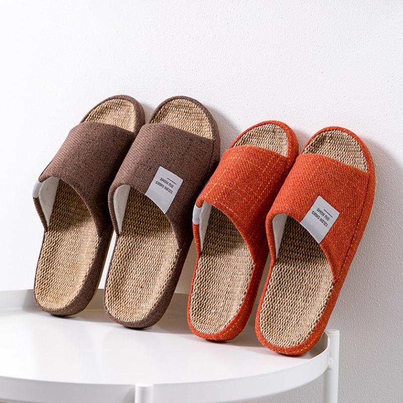 Sandal Linen Pria yang Bernapa - Embroidery Flat Shoes ulasan dan harga