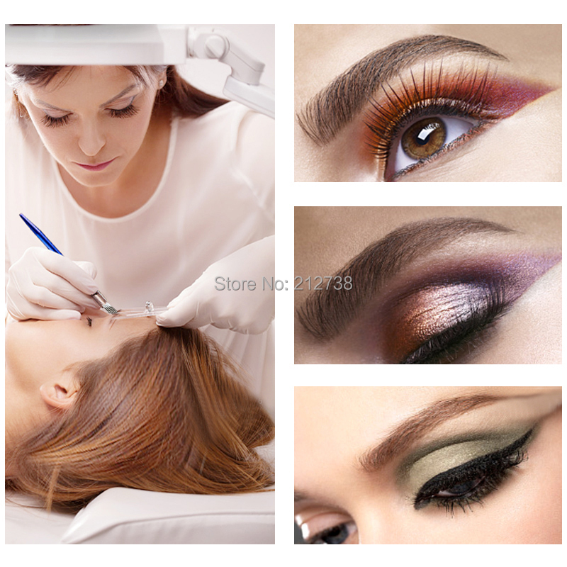 Baru 10 buah 14/15/16/17/18Pin - Embroidery Eyebrow ulasan dan harga