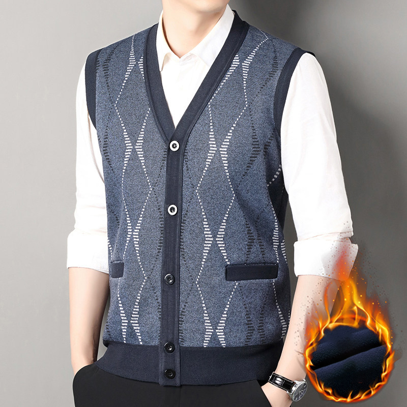 Rompi sweter kardigan pria, de - Embroidery Vest ulasan dan harga
