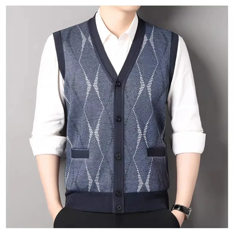 Rompi sweter kardigan pria, de - Embroidery Vest ulasan dan harga