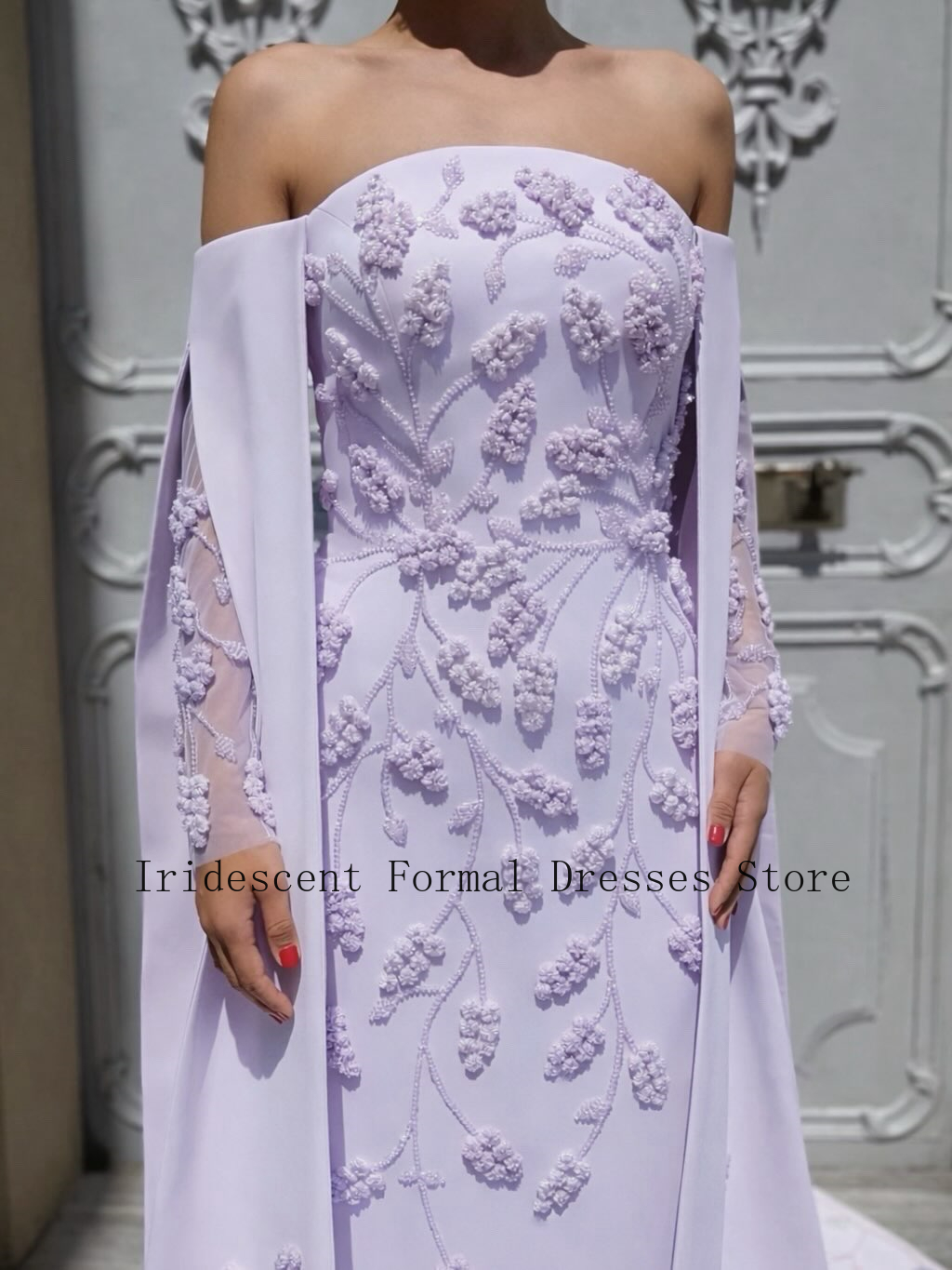 Gaun Malam Bunga Buatan Tangan - Embroidery Roses ulasan dan harga