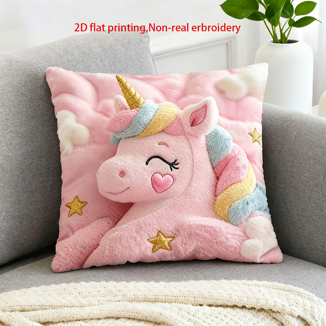 VIKAMA Sarung Bantal Unicorn B - Embroidery Unicorn ulasan dan harga