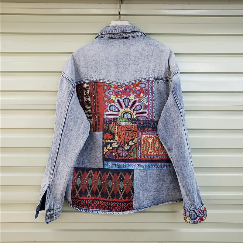 Jaket Denim Saku Besar Sambung - Embroidery Jeans ulasan dan harga