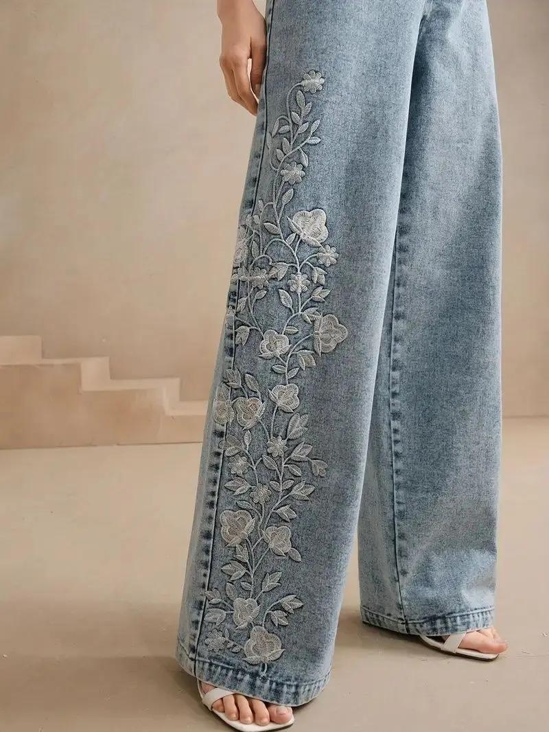 Celana Jeans Wanita Ukuran Bes - Embroidery Jeans ulasan dan harga