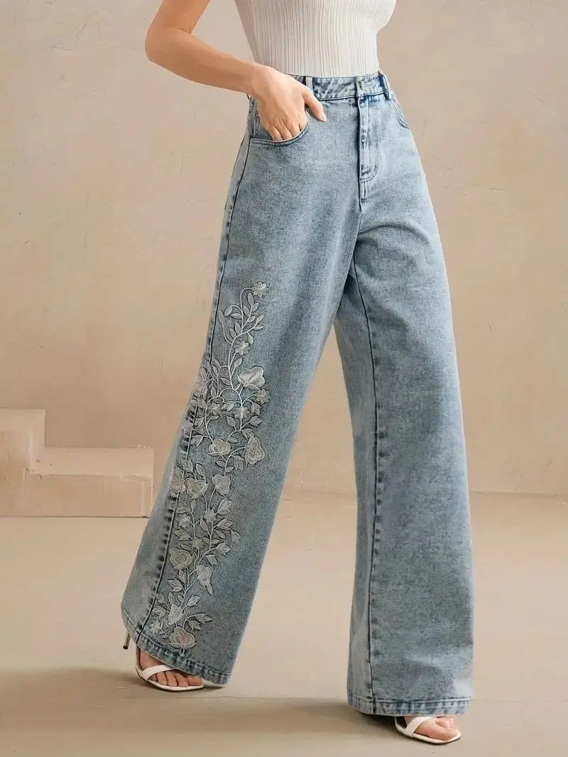 Celana Jeans Wanita Ukuran Bes - Embroidery Jeans ulasan dan harga