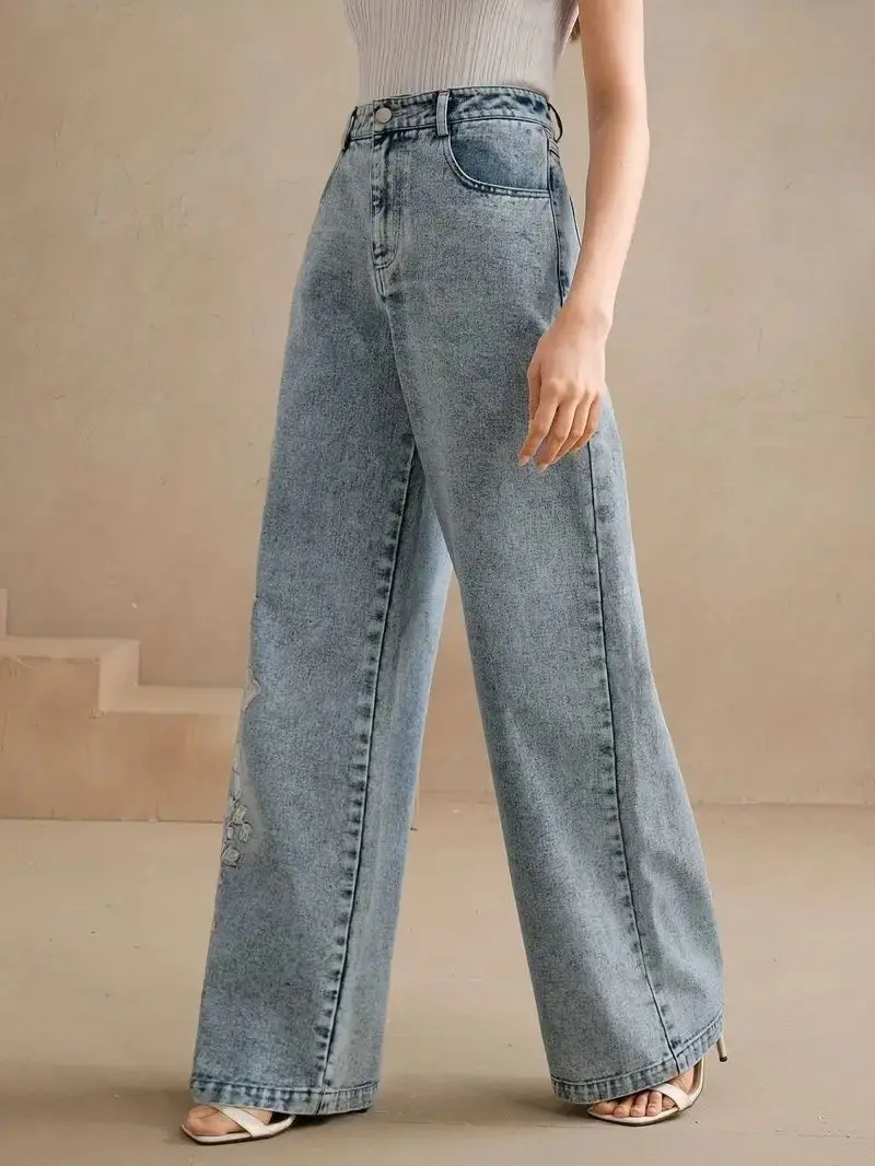 Celana Jeans Wanita Ukuran Bes - Embroidery Jeans ulasan dan harga