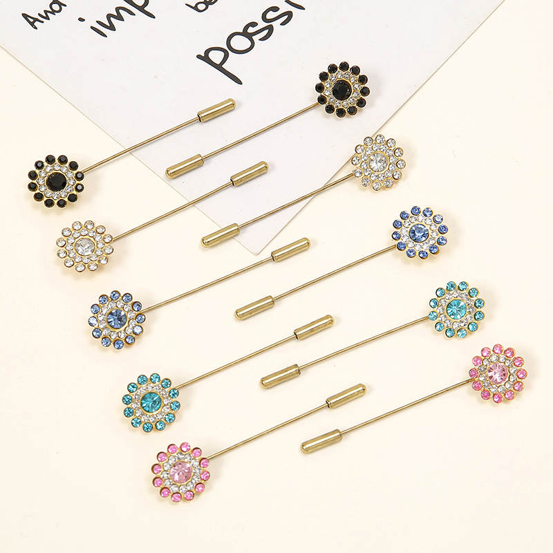 Bros bunga dua lapis berlian,  - Embroidery Eyebrow ulasan dan harga
