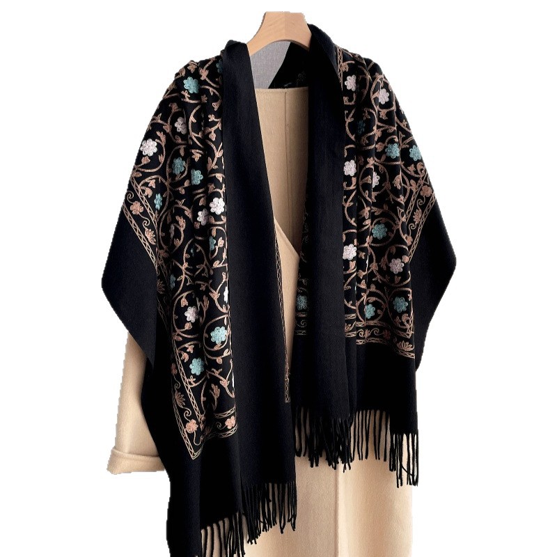 Selendang Kasmir Bordir Baru 2 - Embroidery Pashmina ulasan dan harga