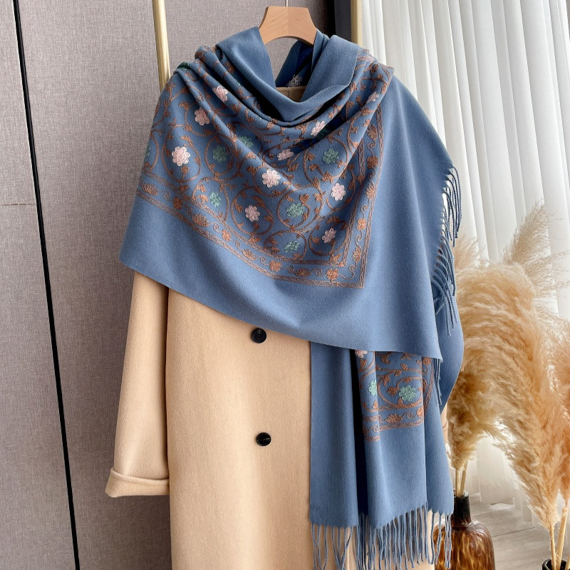 Selendang Kasmir Bordir Baru 2 - Embroidery Pashmina ulasan dan harga