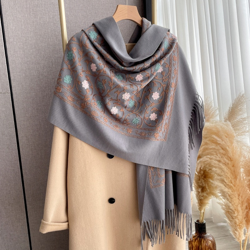 Selendang Kasmir Bordir Baru 2 - Embroidery Pashmina ulasan dan harga