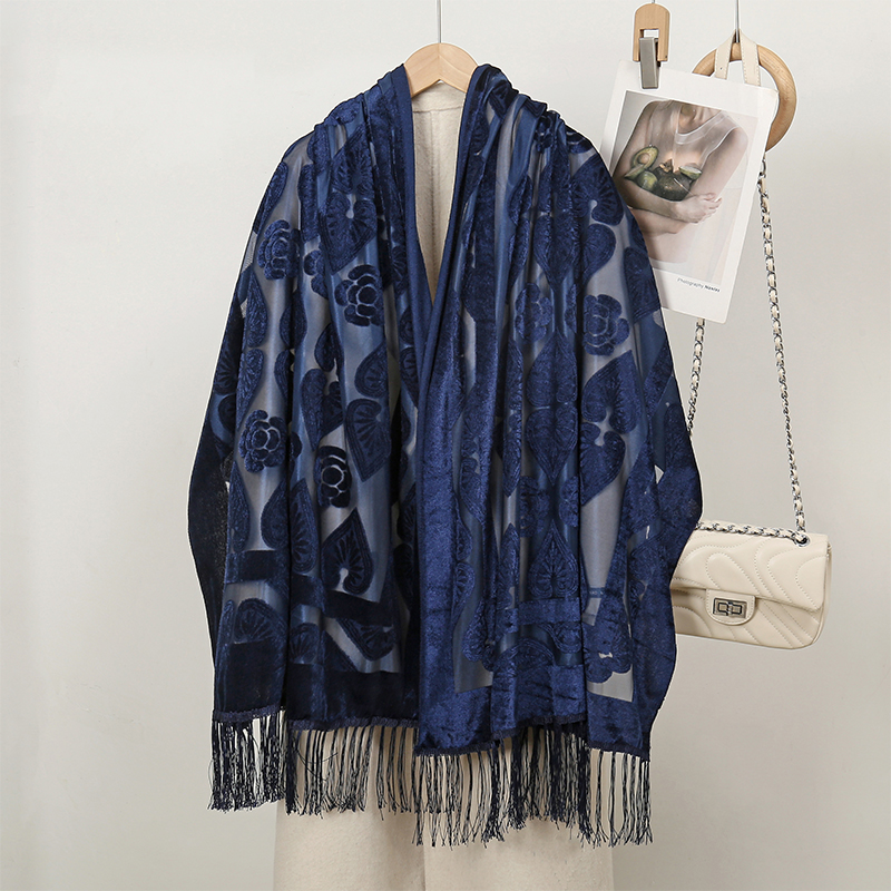 2024 syal bunga bordir sutra m - Embroidery Shawl ulasan dan harga