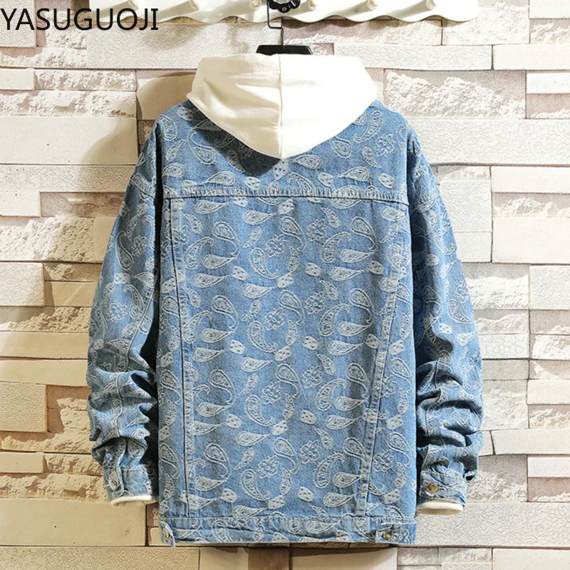 Jaket Denim Cetak Antik Jepang - Embroidery Jeans ulasan dan harga