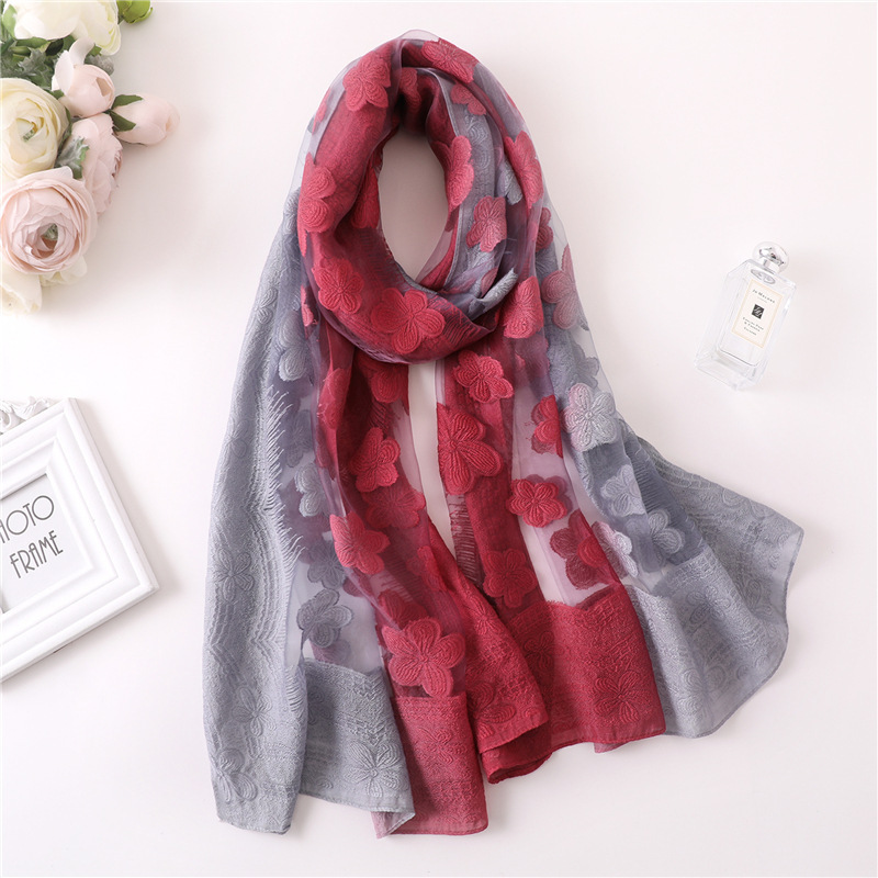 Syal syal wanita, syal renda b - Embroidery Shawl ulasan dan harga