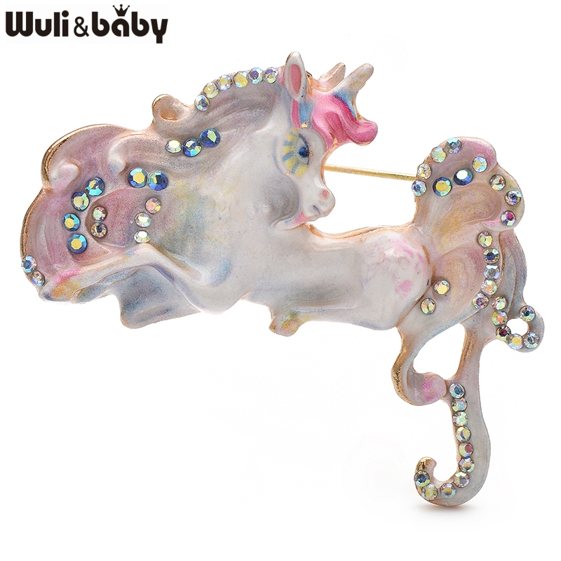 Wuli&baby Bros Pin Kuda Unicor - Embroidery Unicorn ulasan dan harga