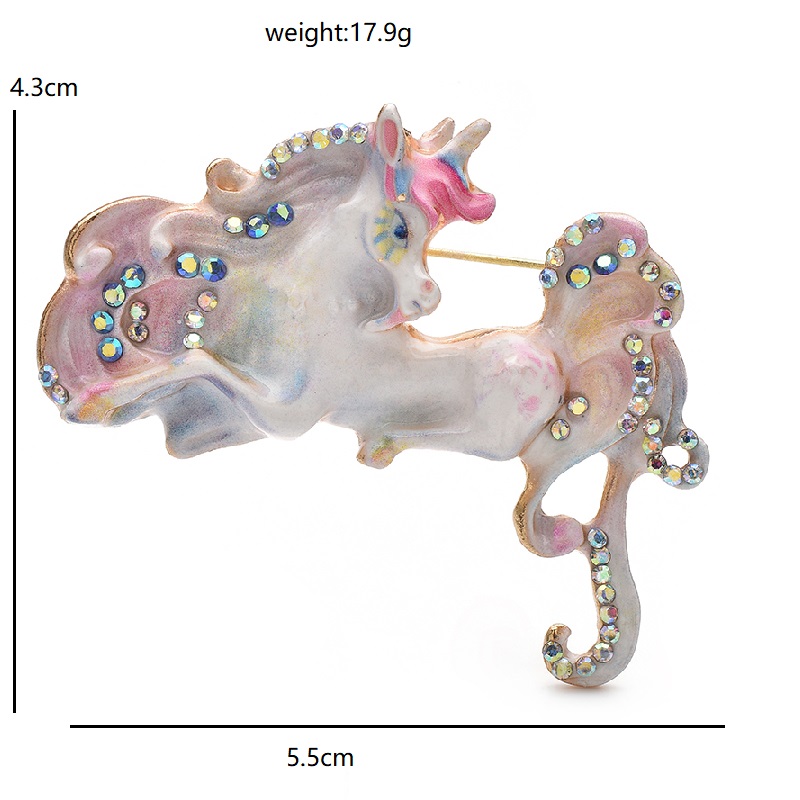 Wuli&baby Bros Pin Kuda Unicor - Embroidery Unicorn ulasan dan harga