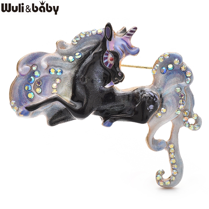 Wuli&baby Bros Pin Kuda Unicor - Embroidery Unicorn ulasan dan harga