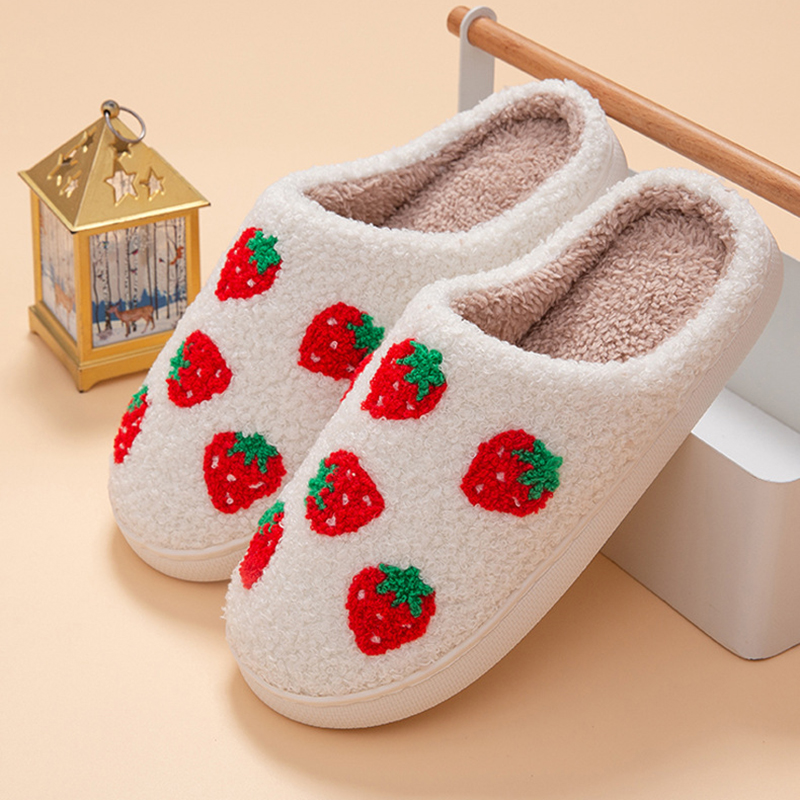 Sandal Wanita Strawberry, Sand - Embroidery Flat Shoes ulasan dan harga