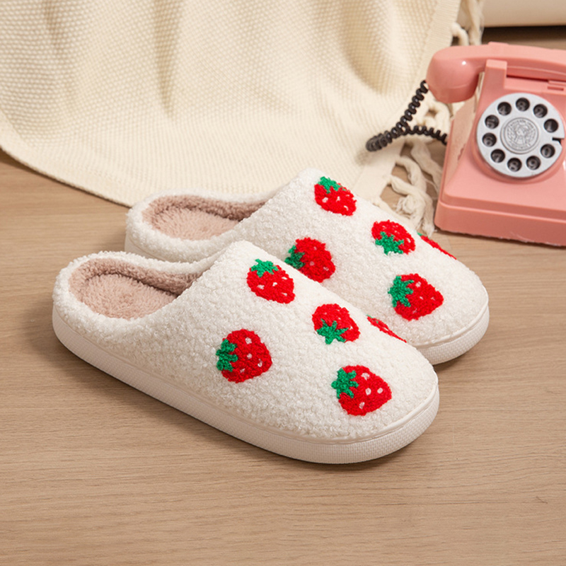 Sandal Wanita Strawberry, Sand - Embroidery Flat Shoes ulasan dan harga