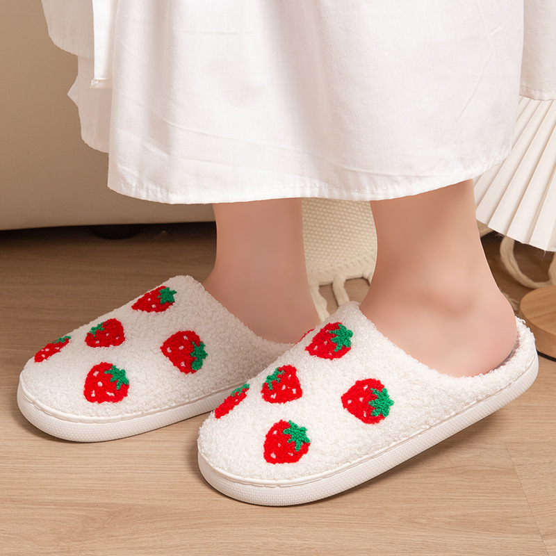 Sandal Wanita Strawberry, Sand - Embroidery Flat Shoes ulasan dan harga