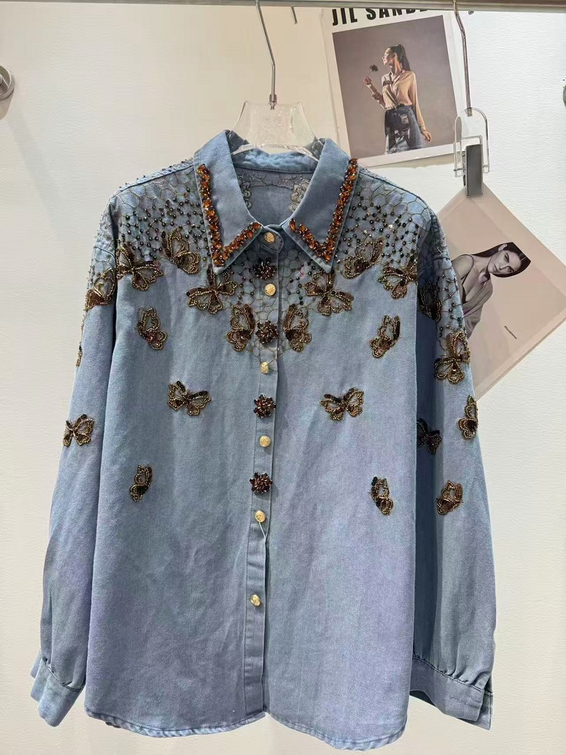 Jaket Denim Gaya Mewah Untuk W - Embroidery Jeans ulasan dan harga