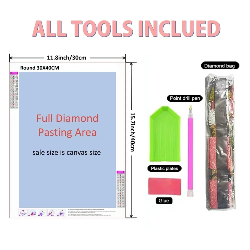 Kit Lukisan Seni Berlian DIY 5 - Embroidery Bali ulasan dan harga