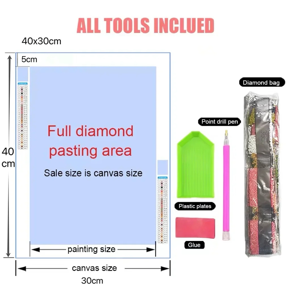 Kit Lukisan Berlian DIY 5D Ams - Embroidery Bali ulasan dan harga
